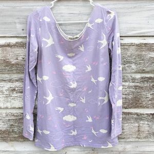 Matilda Jana mama m2m long sleeve tee w/ birds